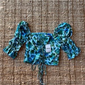 Amur Raveena Puff Sleeve Top NWT